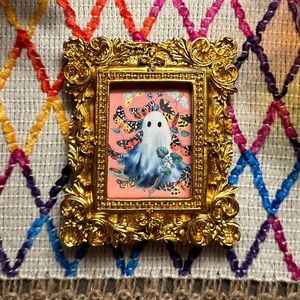 Georgia the Ghost Portrait in Gold Table-Top Frame